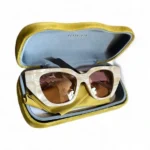 Gucci Women’s White Sunglasses with Crystal Embellishments