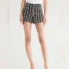 Jason Wu Black & White Floral Embroidered Cotton Shorts – High-Waisted Designer Shorts