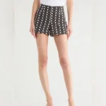 Jason Wu Black & White Floral Embroidered Cotton Shorts – High-Waisted Designer Shorts