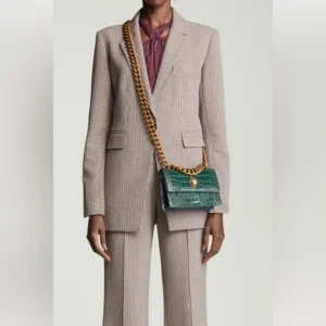 Kurt Geiger Croc Embossed Leather Crossbody Bag