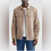 Men's Lightweight Linen Shirt Jacket – Breathable Tan Shacket