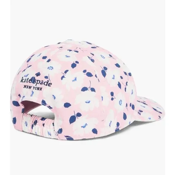 Kate Spade New York Pink Floral Cotton Twill Baseball Cap