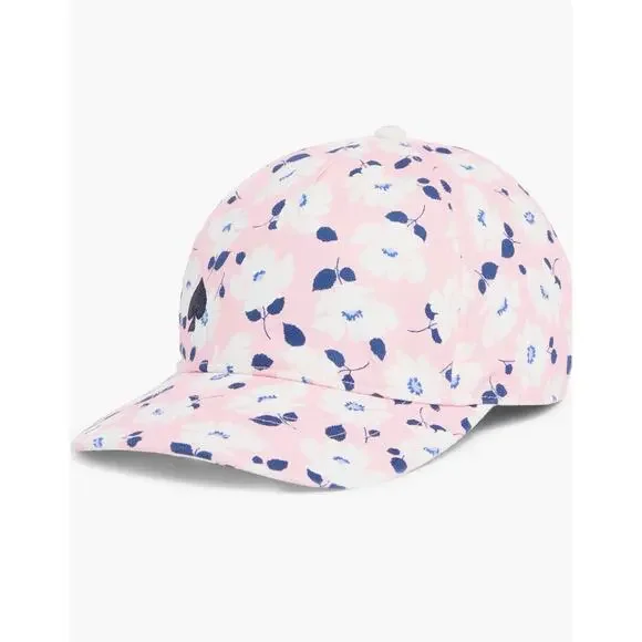 Kate Spade New York Pink Floral Cotton Twill Baseball Cap
