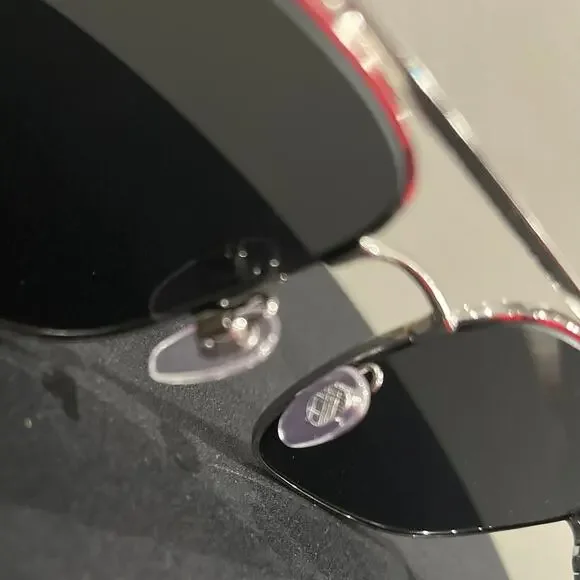 Burberry Navigator Sunglasses - Silver Frame / Grey Lens