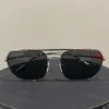 Burberry Navigator Sunglasses - Silver Frame / Grey Lens