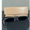 Burberry Navigator Sunglasses - Silver Frame / Grey Lens