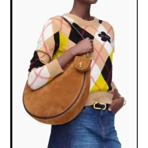 High Conversion: Marc Jacobs Large Suede Hobo Bag in Caramel Brown - Oversized Shoulder Bag