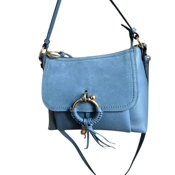 m_wp_6965c6b2b944914ef9f49659 See by Chloé Joan Small Crossbody Bag - Stormy Sky Leather & Suede