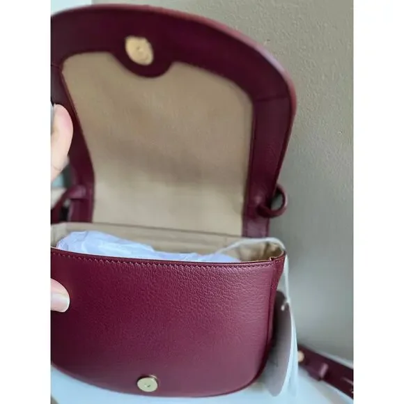 See by Chloé Hana Mini Leather & Suede Crossbody - Burgundy