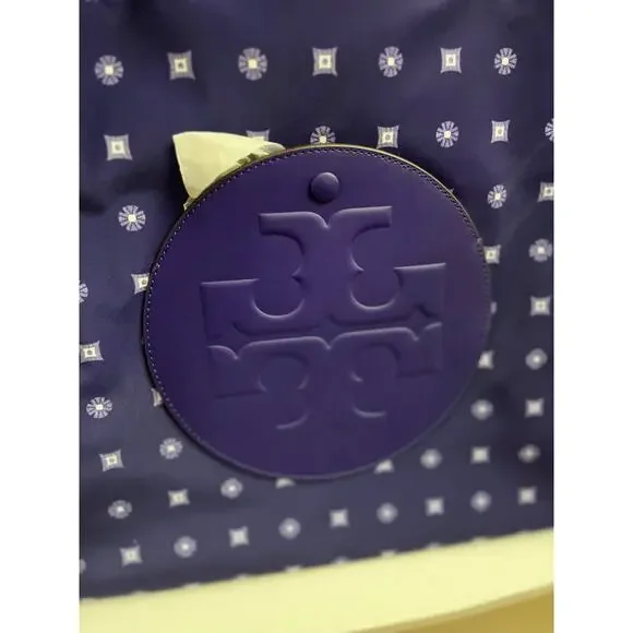 Tory Burch Printed Ella Tote - Purple Monogram Bag
