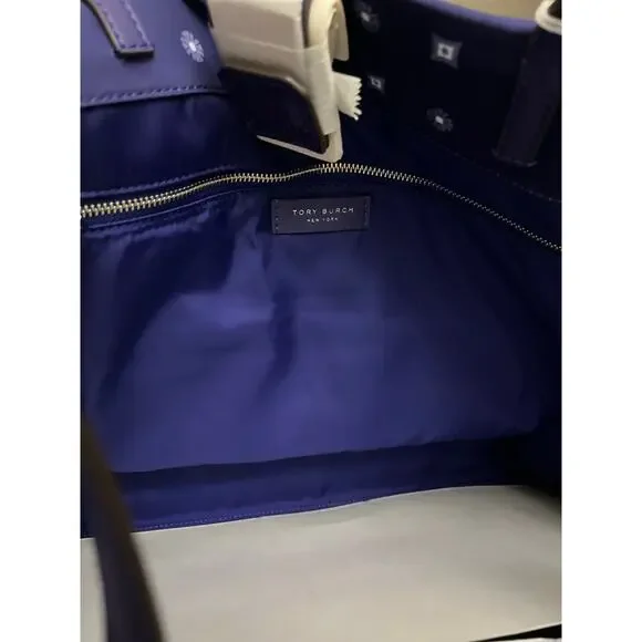 Tory Burch Printed Ella Tote - Purple Monogram Bag