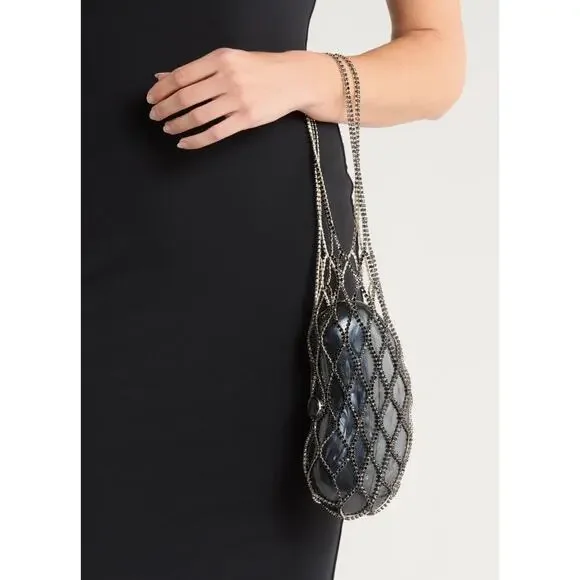 Cult Gaia Tallulah Black Pearl Wristlet