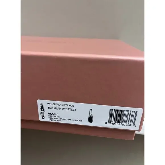 Cult Gaia Tallulah Black Pearl Wristlet