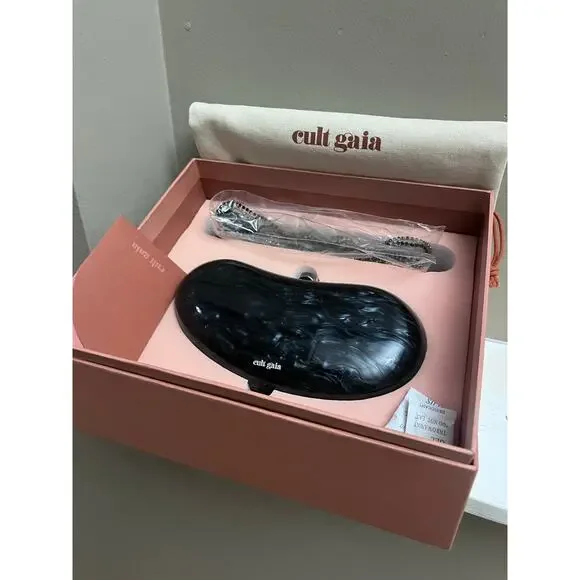 Cult Gaia Tallulah Black Pearl Wristlet