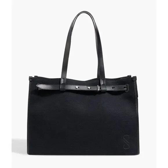 Proenza Schouler White Label Belted Large Canvas Tote - Black