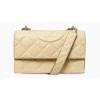 Tory Burch Small Fleming Shoulder Bag in Cream Polished Leather