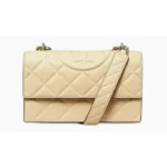Tory Burch Small Fleming Shoulder Bag in Cream Polished Leather