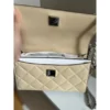 Tory Burch Small Fleming Shoulder Bag in Cream Polished Leather