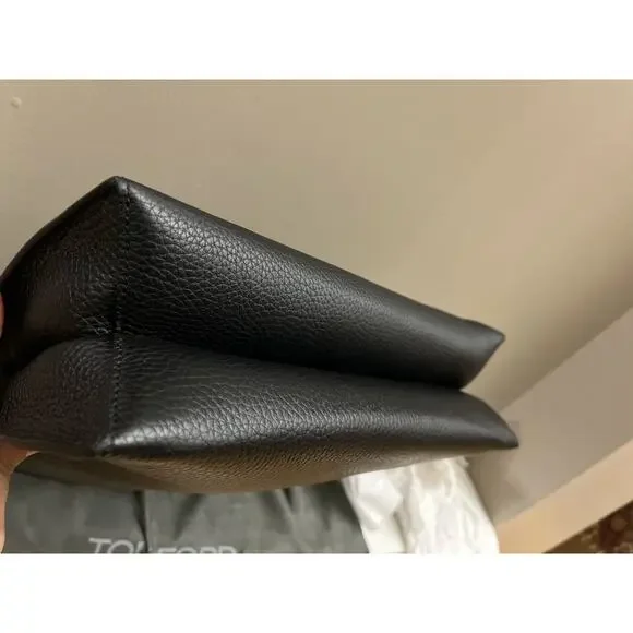 TOM FORD Alix Small Shoulder Bag - Black Leather Hobo