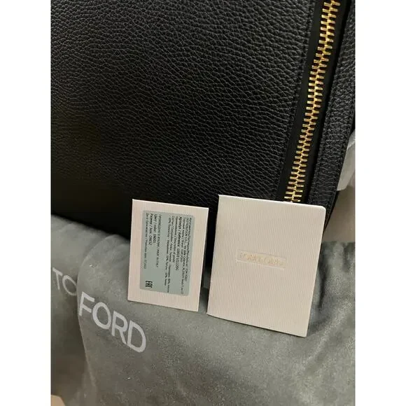 TOM FORD Alix Small Shoulder Bag - Black Leather Hobo