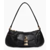 m_wp_697ea2891986c241aa50daea Chloé The 99 Leather Shoulder Bag - Black with Gold Padlock