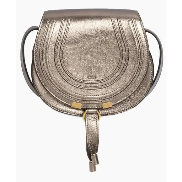 m_wp_69861bf32fa054509e4380eb Chloé Marcie Small Shoulder Bag - Metallic Gray Crossbody