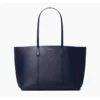 Tory Burch Perry Tote in Navy – Leather Laptop Bag