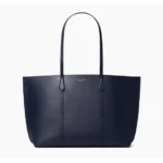 Tory Burch Perry Tote in Navy – Leather Laptop Bag