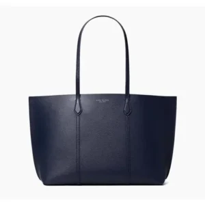 Tory Burch Perry Tote in Navy – Leather Laptop Bag
