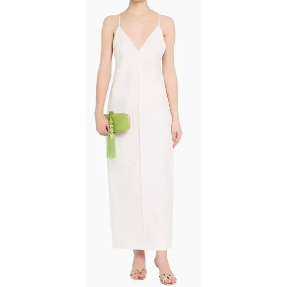 Cult Gaia Small Yasmin Acrylic Clutch - Chartreuse Green Tassel Bag