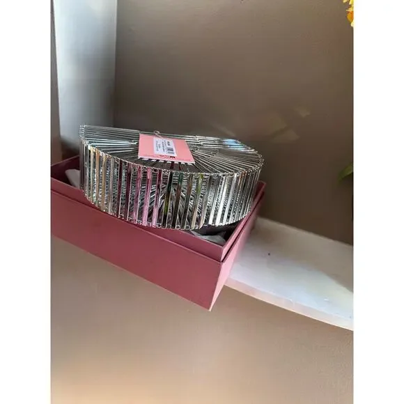 Cult Gaia Gaia’s Ark Clutch - Silver Acrylic Top Handle Bag